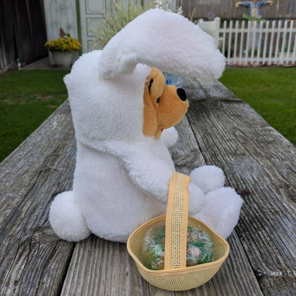 Pooh Easter Bunny Plush with Book and Candy Basket VTG - Picture 3 of 10
